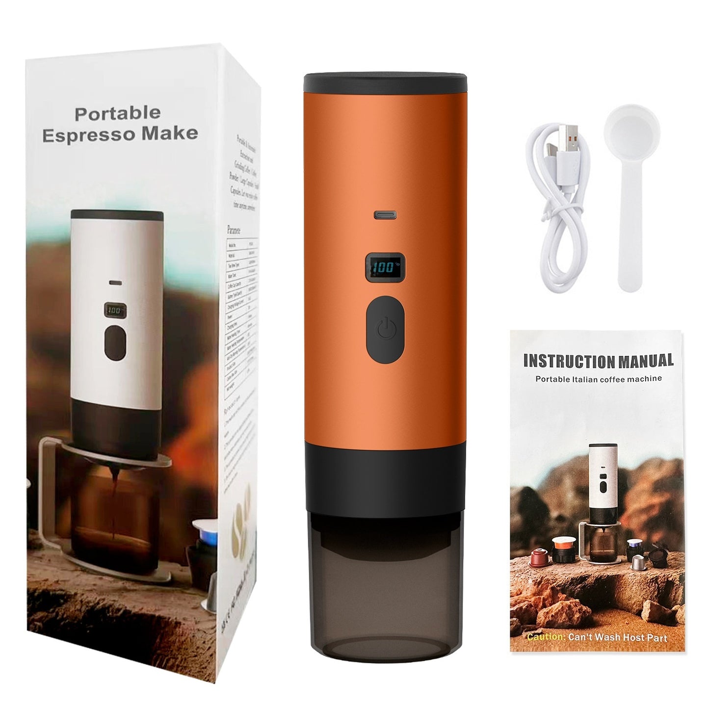 Portable Capsule Coffee Machine Automatic Wireless Heating